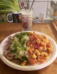 Makaronid aedviljadega + marjamaius